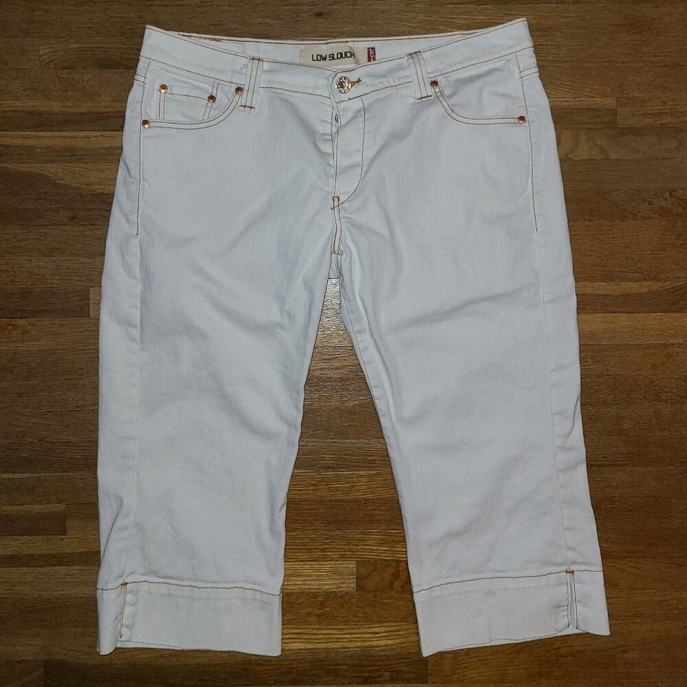 LEVI'S Low Slouch Denim Capri Jeans, Size 15